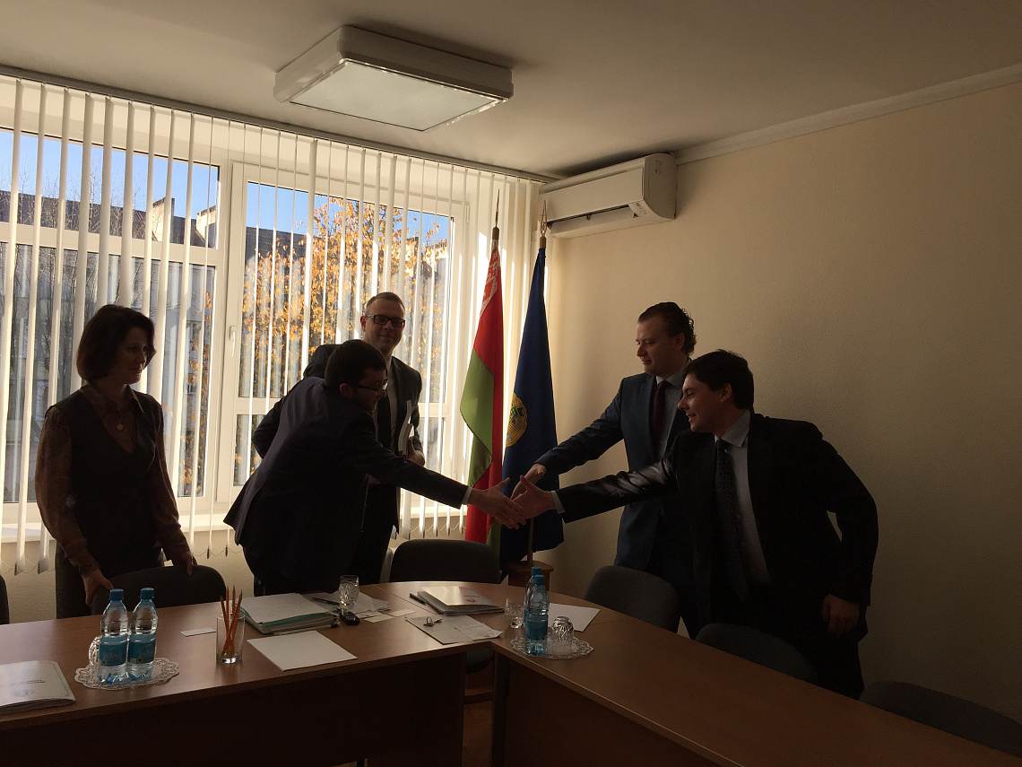 Молодые российские адвокаты встретились сегодня с руководством Министерства юстиции и представителями белорусской адвокатуры